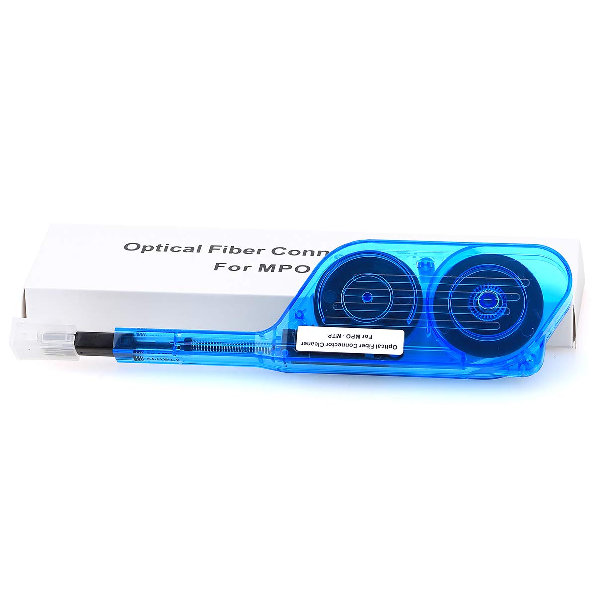 Nettoyeur de fibre optique pour connecteurs MPO et MTP, équipement de nettoyage de 500 cycles, haute performance, économique, facile à utiliser, compatible avec FOCIS-5 (MPO), bleu