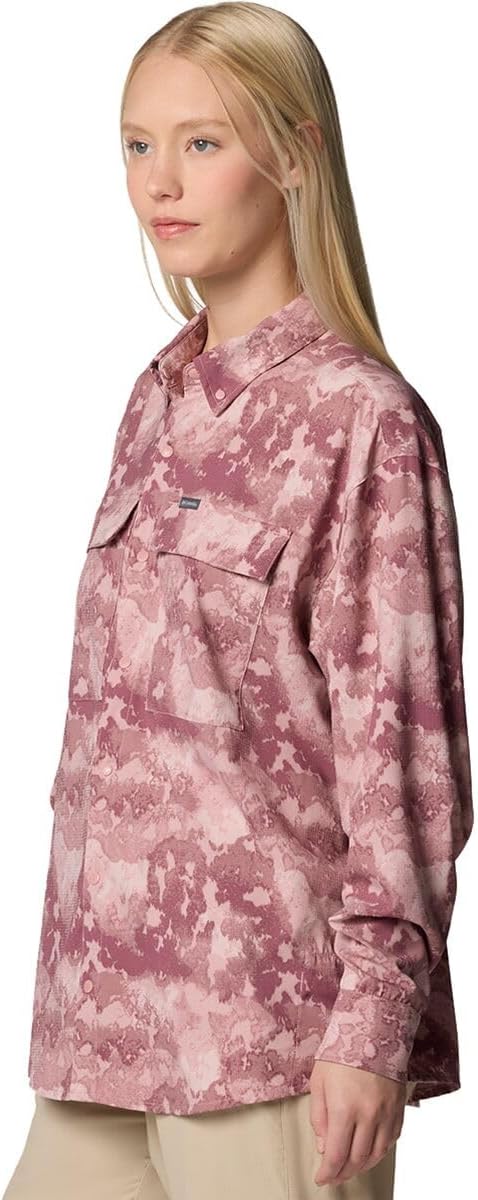 Columbia, Elevated View Utility Long-Sleeve Shirt - Women's, Eraser Pink Deco Camo, L - Image 3