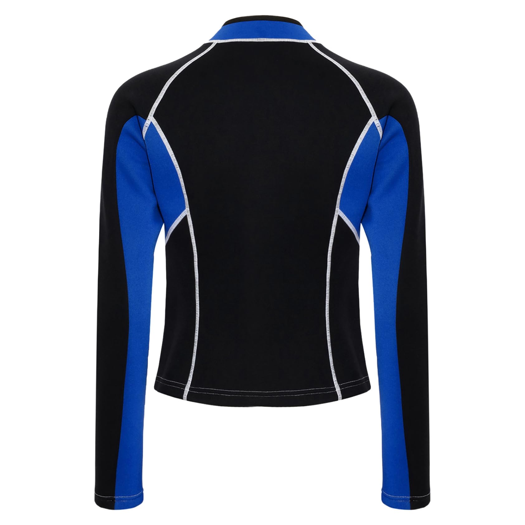 Jhaoyu Donna T Shirt Rashguard Neoprene Immersione Donne Beachwear Swimwear | Manica Lunga,Color Block,Colletto Alto,Abbronzatura,Costume Da Bagno Per Surf Nuoto Immersione Spiaggia,Estate,Paddle