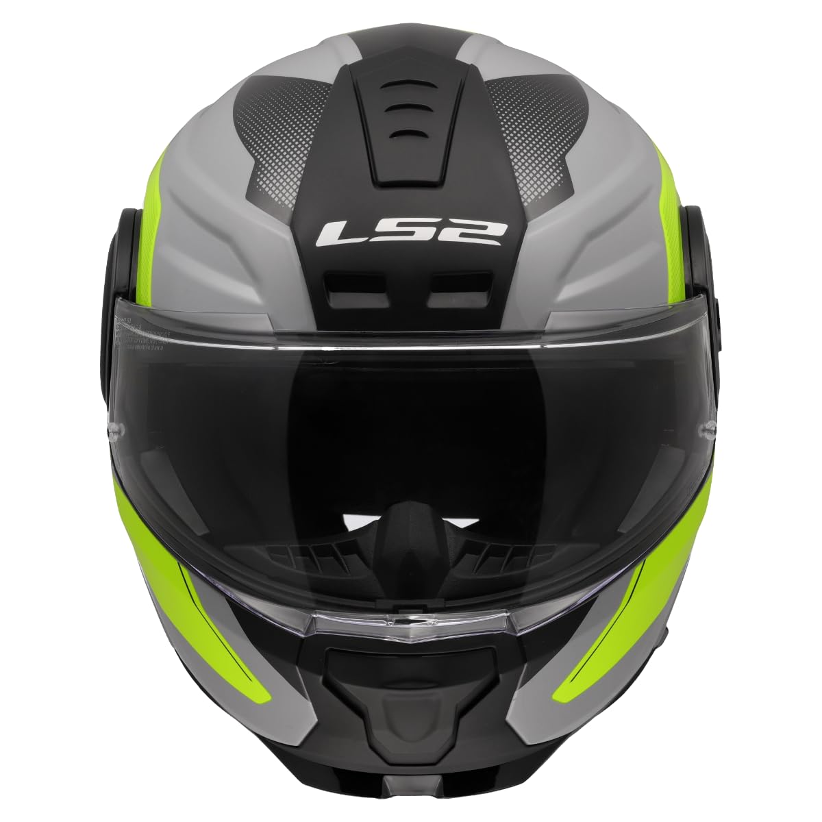 LS2, Casco Moto Modular SCOPE II DURIA Grey H-V Yellow, XS