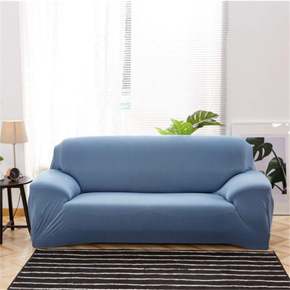 Housses de canapé élastiques 3 places gris bleu en spandex