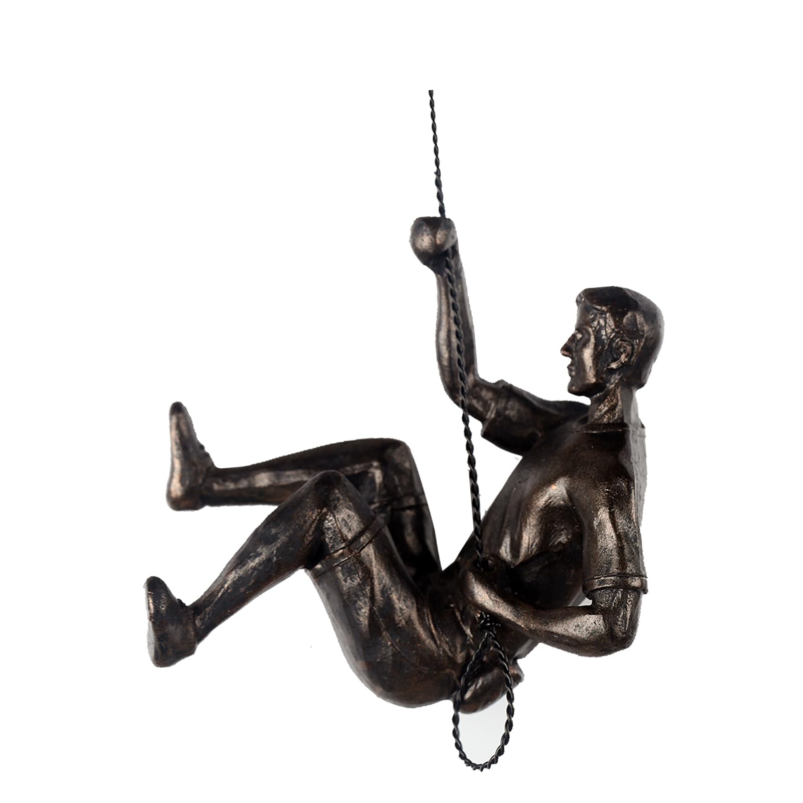 XYQXYQ Escultura trepadora, arte decorativo moderno de pared masculino, arte creativo escalador de óxido, escultura masculina decorativa para el hogar (derecha)