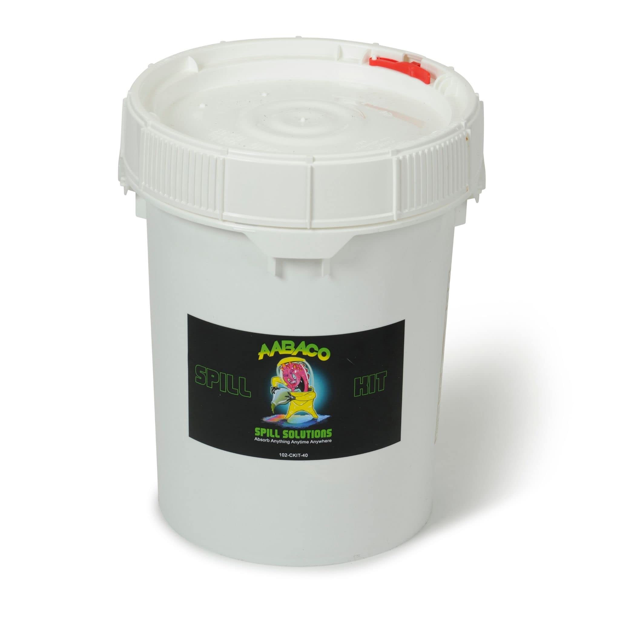 AABACO Universal Spill KIT in Bucket – Spill Clean Up for Water, Oil & More - Absorbent Socks, Powder, Gloves, Goggles, Boot Covers & Coverall. Absorbing up to 40 Gallon