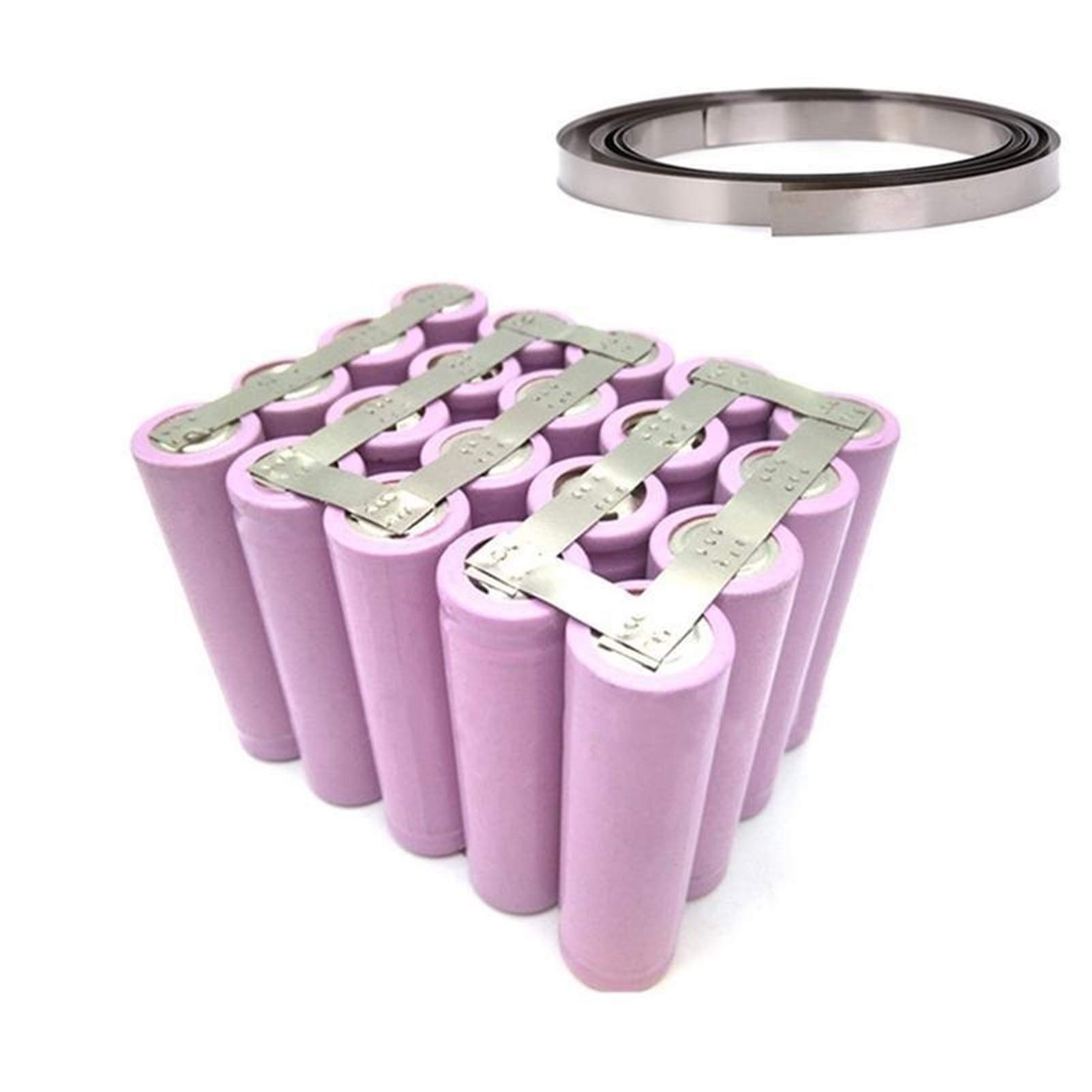 Bacchetta di Saldatura 2M Nastro in Strisce di Nichel Puro, per saldatrice a Punti, Compatibile con Saldatura a Punti Batteria Li 18650, Saldatore per Saldatura (Materiale : 2mx01mmx8mm)