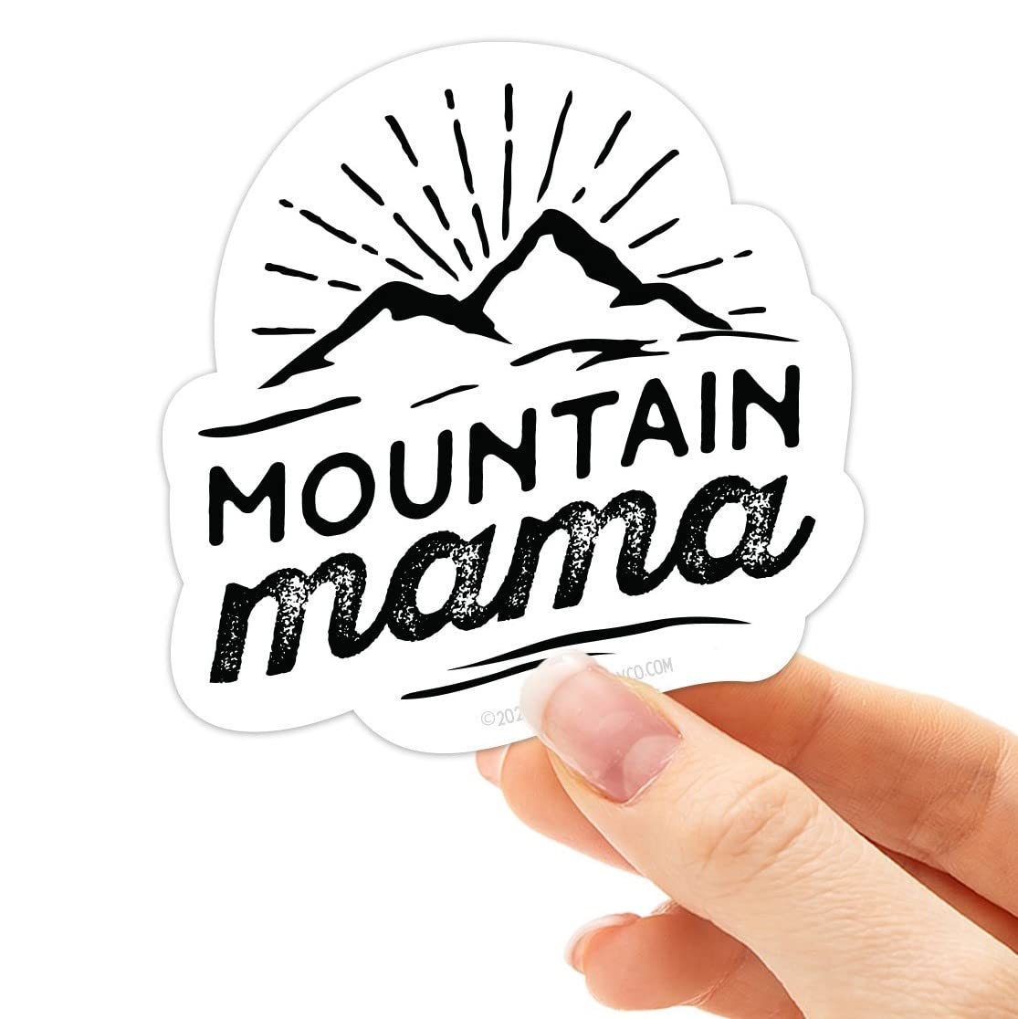Mountain Mama Sticker, Country Lyrics Decal for Hydroflask, Cute Hiking Camping Stickers, Take Me Home Country Roads West Virginia Mountain Mama