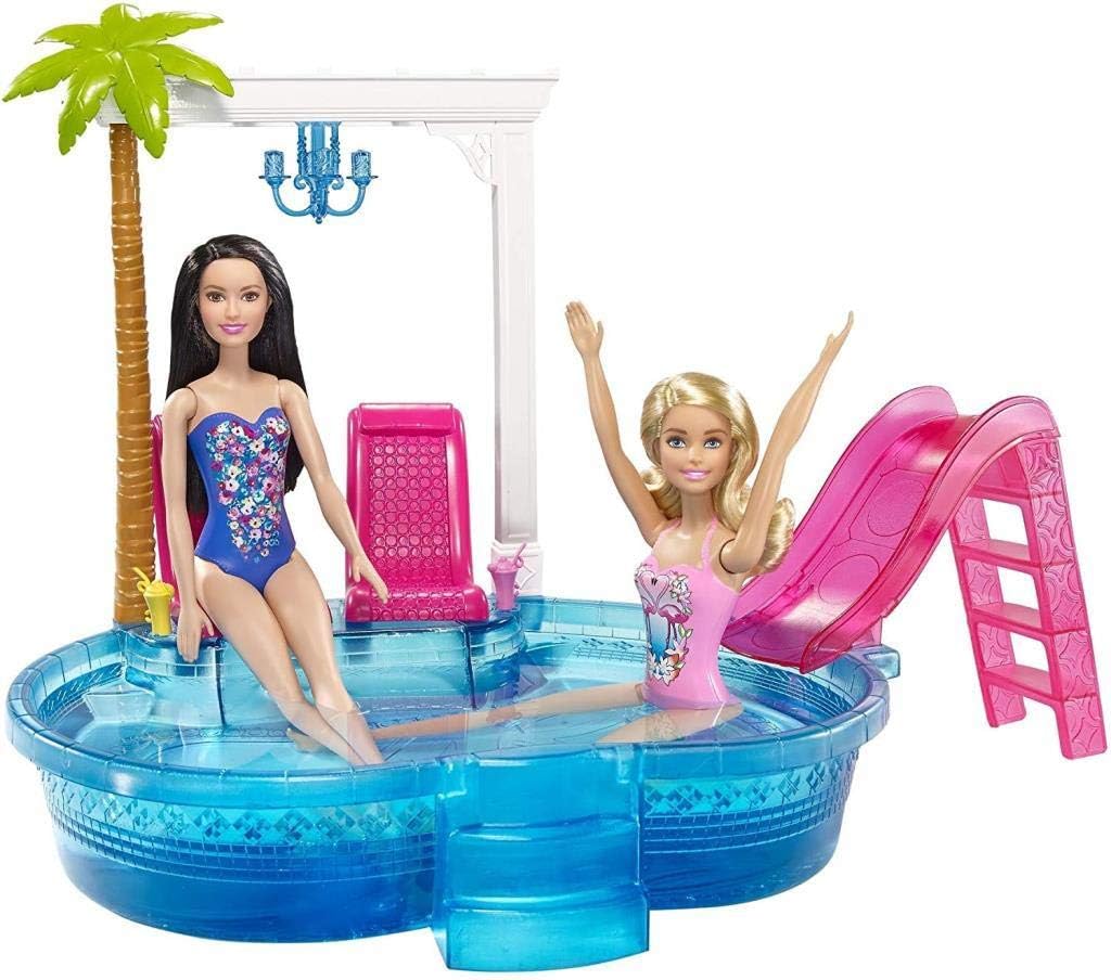 Barbie Glam Pool and Slide with Chairs, Chandelier Philippines | Ubuy