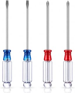 4Pcs Small Flat Head Screwdriver, 3.0mm Head 127mm Length Mini Screwdriver