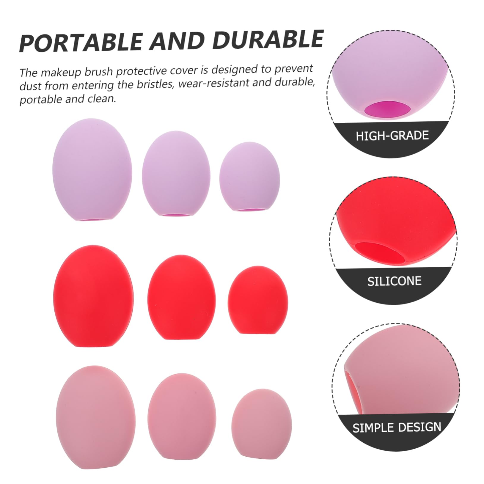 POPETPOP 36piezas De Silicona Para Brochas De Maquillaje Funda Antipolvo Para Viajes y Almacenamiento De Cosméticos