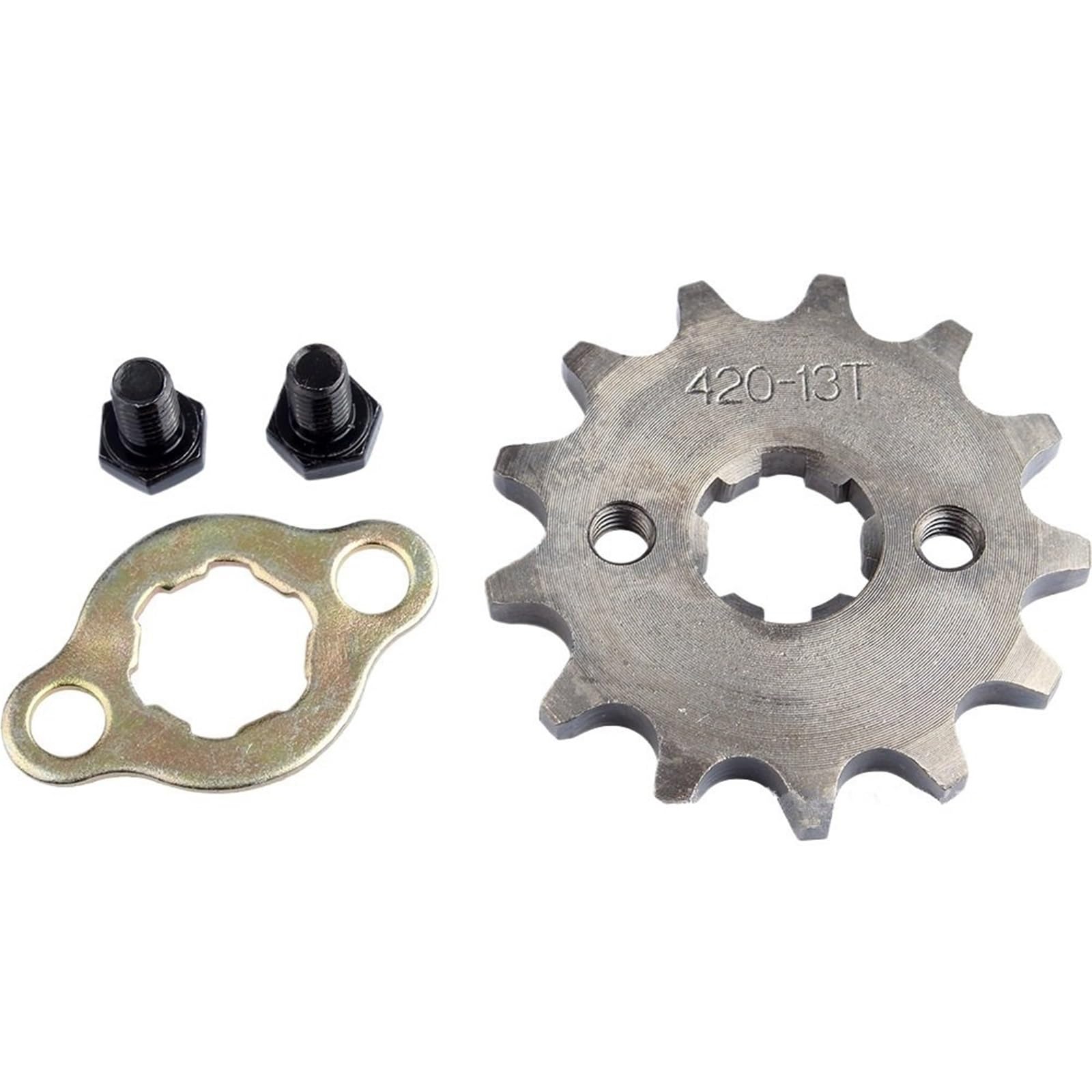 EJUOYO Chain Sprocket 420 10/12/13/14/15/16/17/18/19 Tooth Front Engine Sprocket 17mm For 70cc 110cc 125cc Pit Dirt Bike(13T)