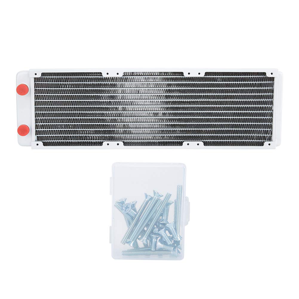 - Tyenaza Computer Radiator, White Copper PC Heat Sink Water Cooling Radiator 360mm for Industrial Instruments