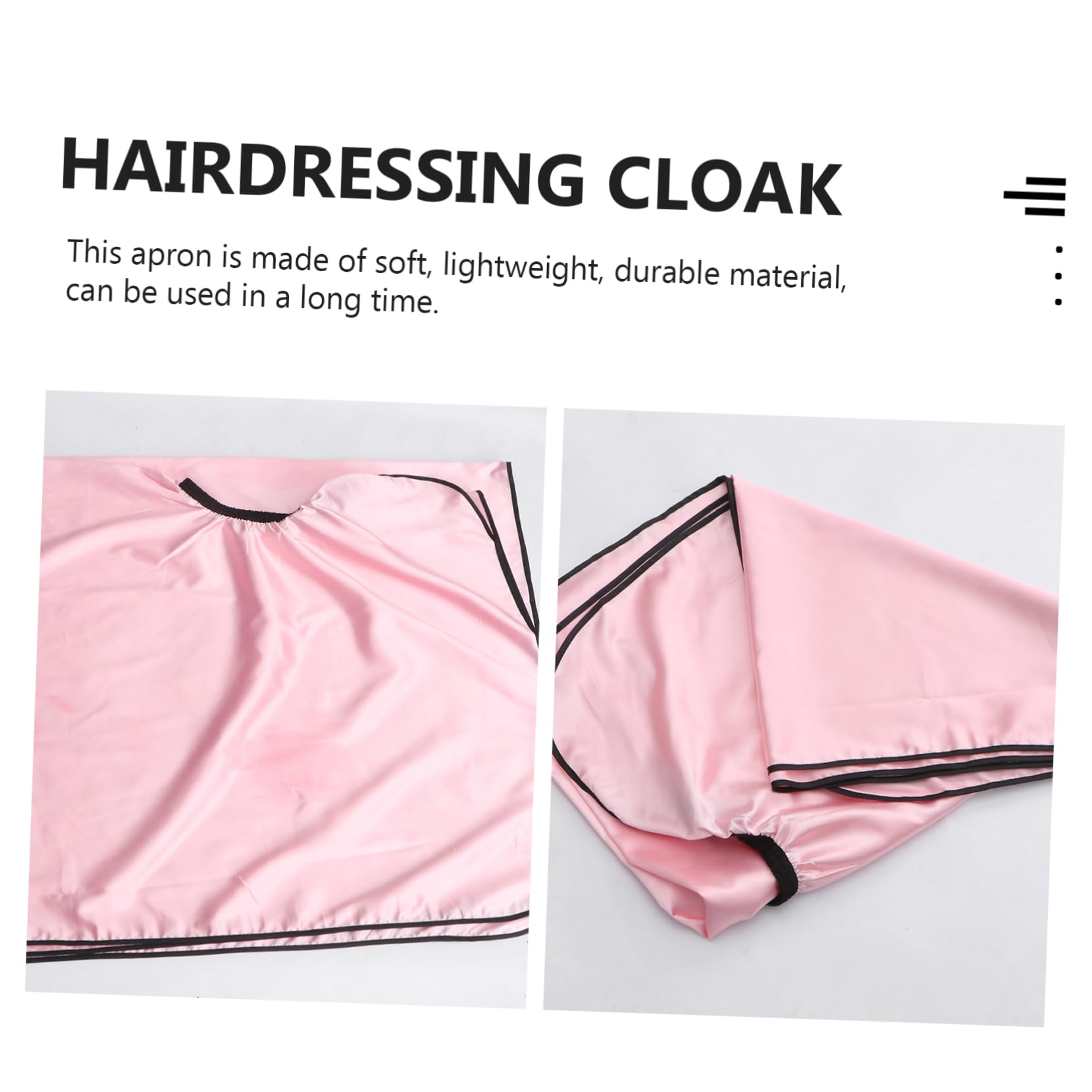 Mantellina Facile da Pulire in Tessuto Sintetico per Taglio Capelli e Protegge L'abbigliamento Rosa per Parrucchieri e Clienti in Salone