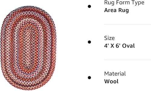 Miniatura 8 de Tapete reversible de lana, texturizado, grueso, trenzado. , Lana, Rojo Velvet