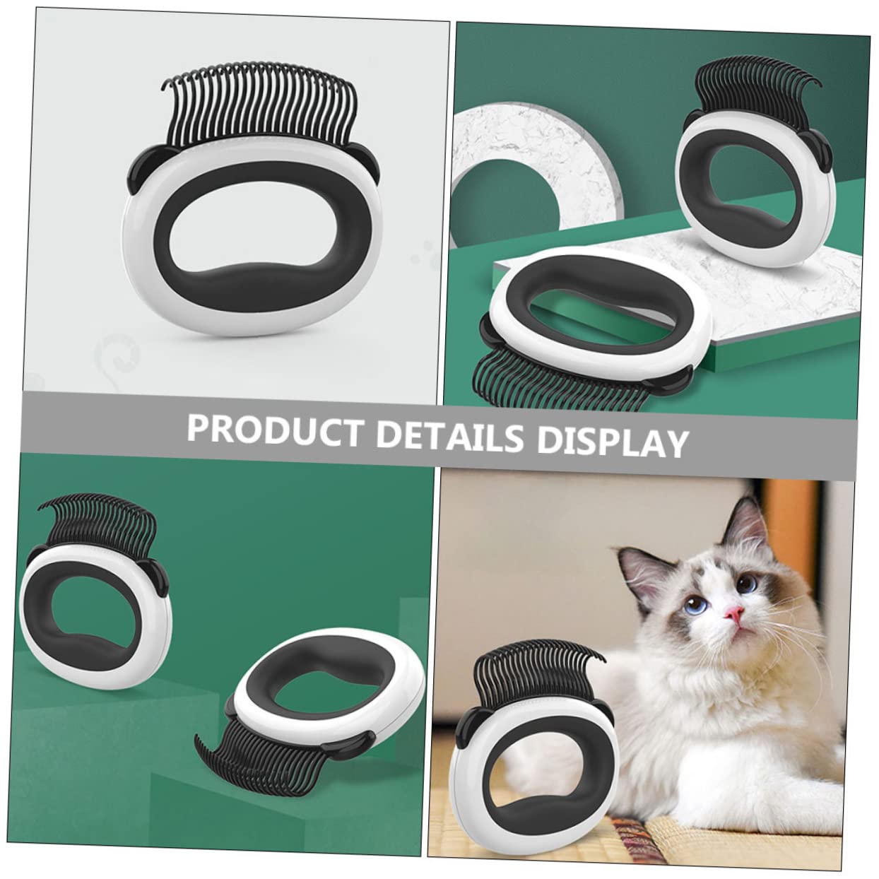 BESPORTBLE 4pezzi Pettine Per Rimozione Pelo Gatto e Cane Spazzola Per Toelettatura Facile Da Usare Comoda e Morbida Accessorio Per Animali Domestici Per Rimuovere Grovigli e Sfoltire Pelo