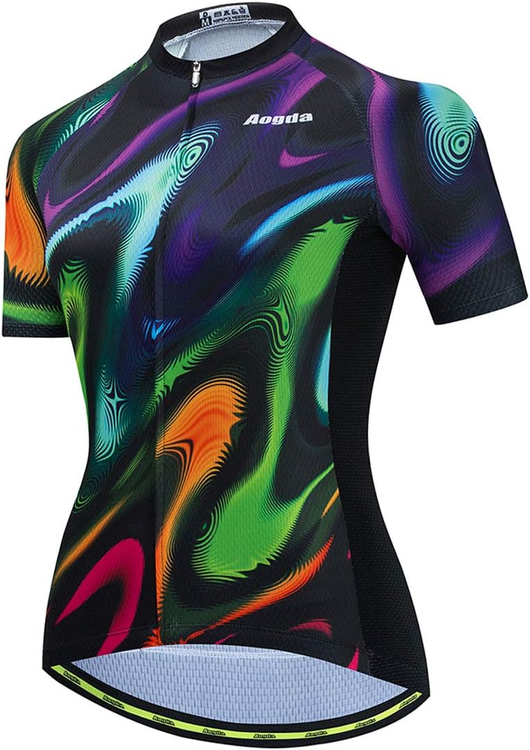 Cycling Jersey Women Aogda Bike Shirts Team Bicycle Clothing Ladies Biking Tops Tights