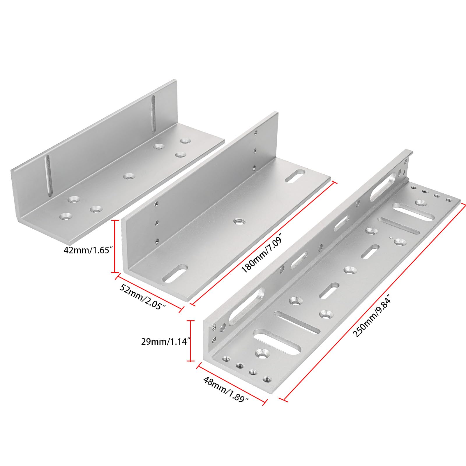 Serratura elettromagnetica con staffa a Z e L 600 libbre 280 kg Forza di tenuta Serratura magnetica elettrica 12 V Modalità NC Fail Safe per sistema di controllo accessi