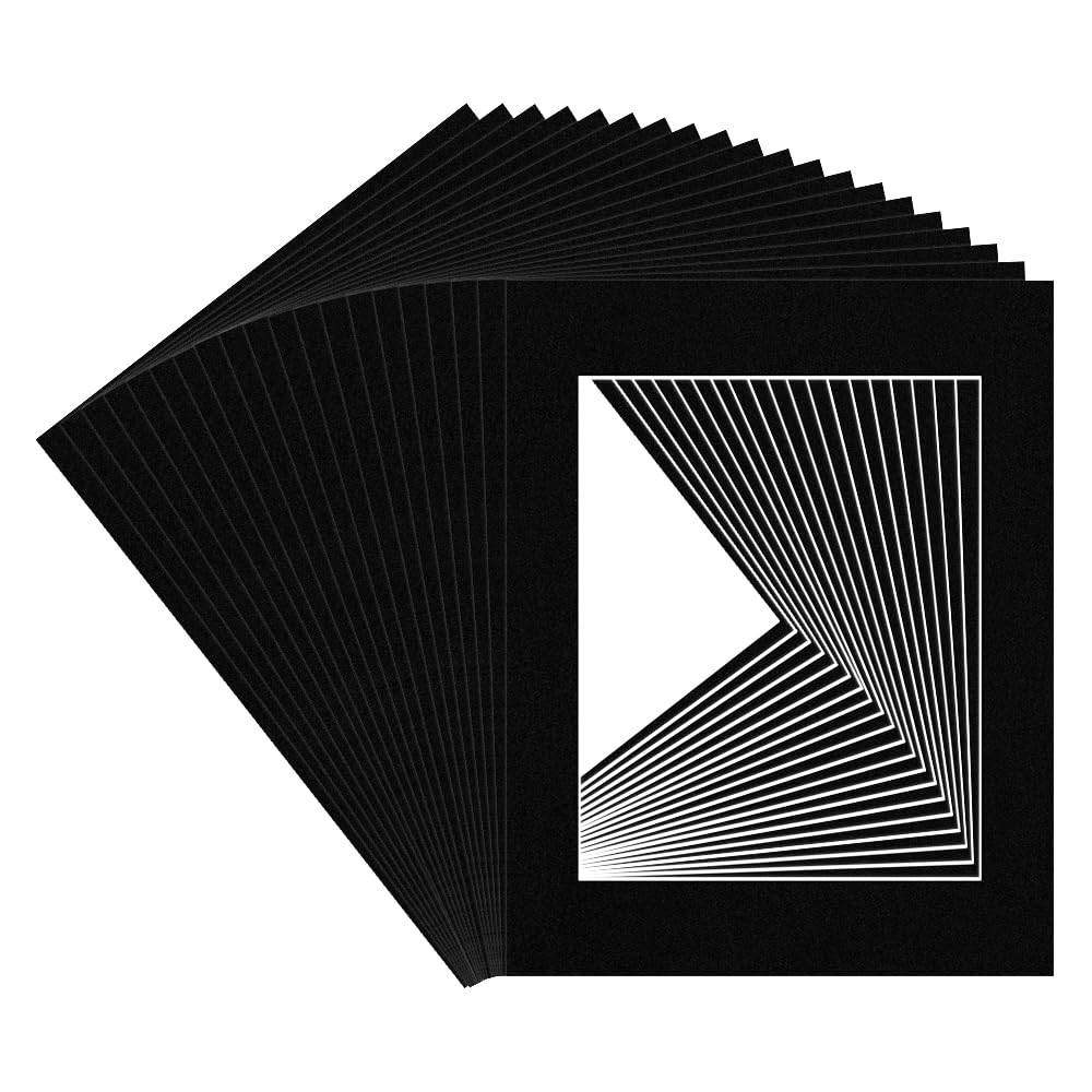 Procut Global Black 14x11" Picture Mounts - Fits 10x8" Photo Size โ image 1