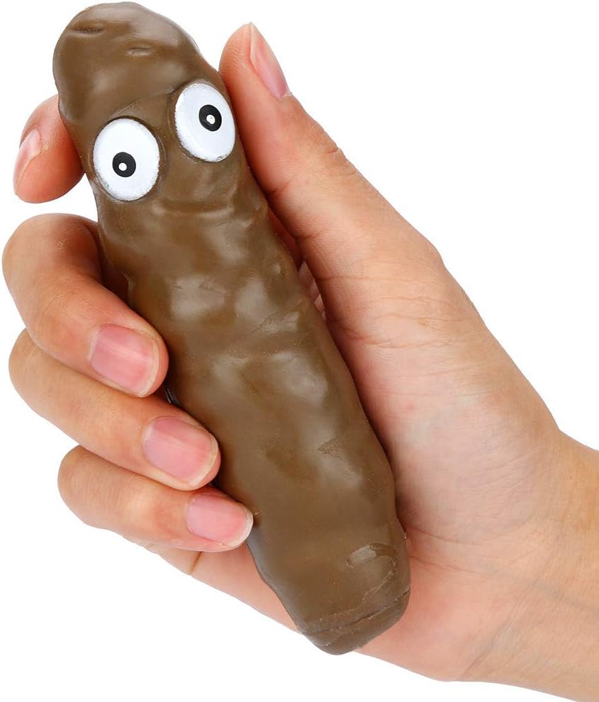 Newest Jumbo Cartoon Poo , YUYOUG Novelty Squeeze Turd Stretchy Poo Stress Relief Squeeze Hand Fidget Toy Prank Poop Toy Gift