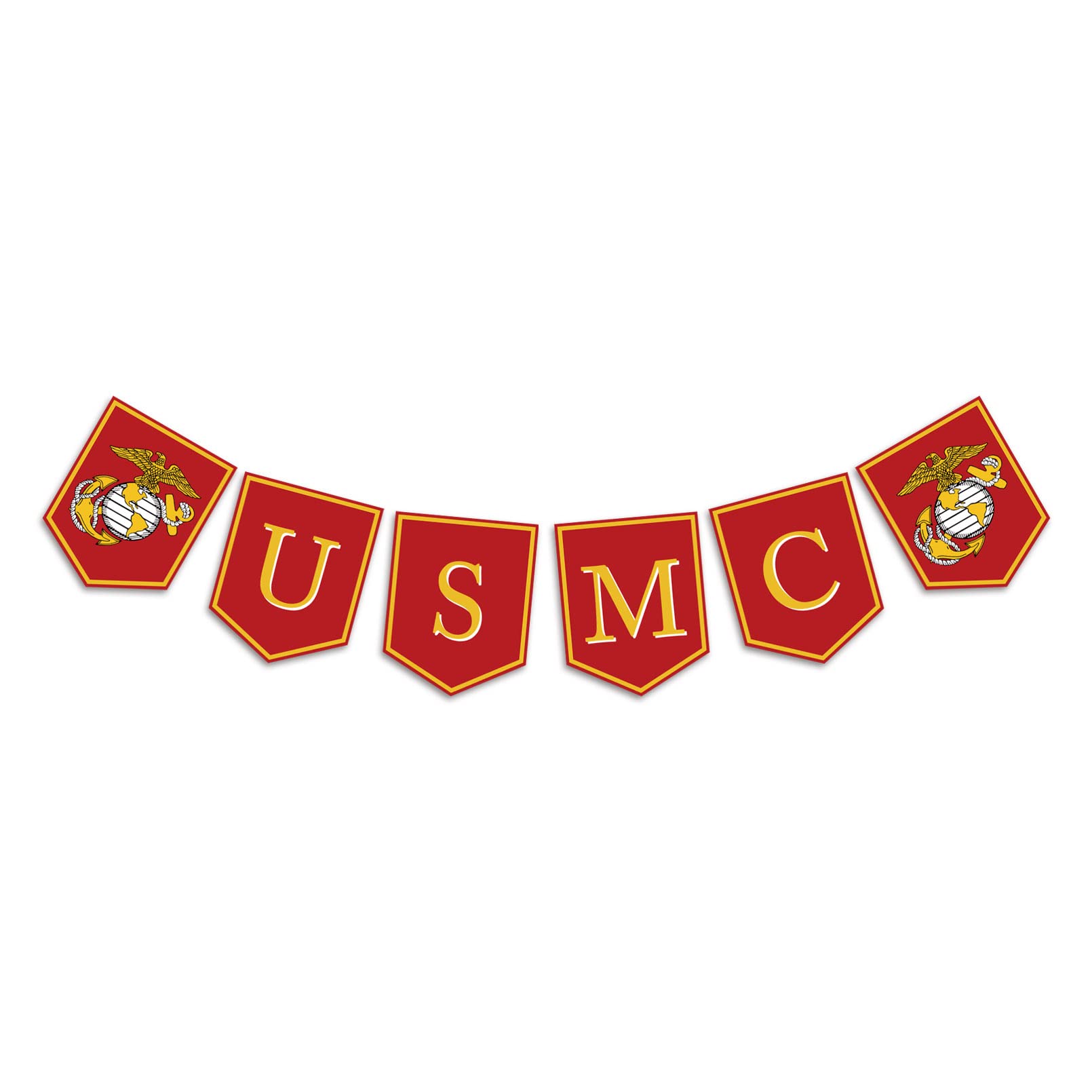 Usmc Theme Banner Leaving For Boot Camp Military Pennant Decor