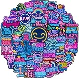 Motivational Inspirational Stickers 100 Pcs Positive Affirmation Quote Neon Sticker Packs, Teacher Classroom Prizes for Reward, Waterproof Vinyl Stickers for Water Bottles Laptop Scrapbook Journal etc