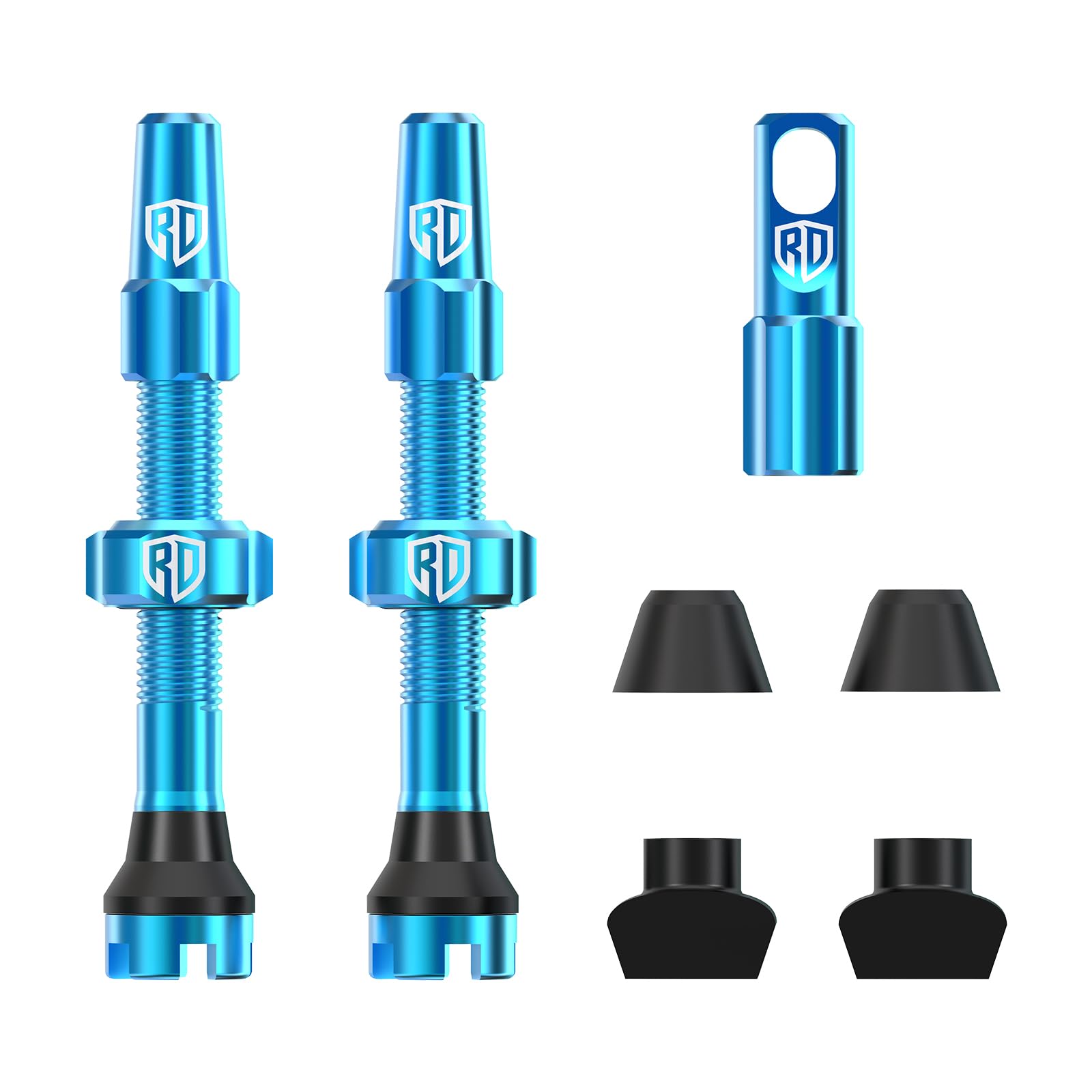 RACEDUEL Tubeless Valve Stems Presta Valves Stem Aluminum 44MM/60MM/80MM