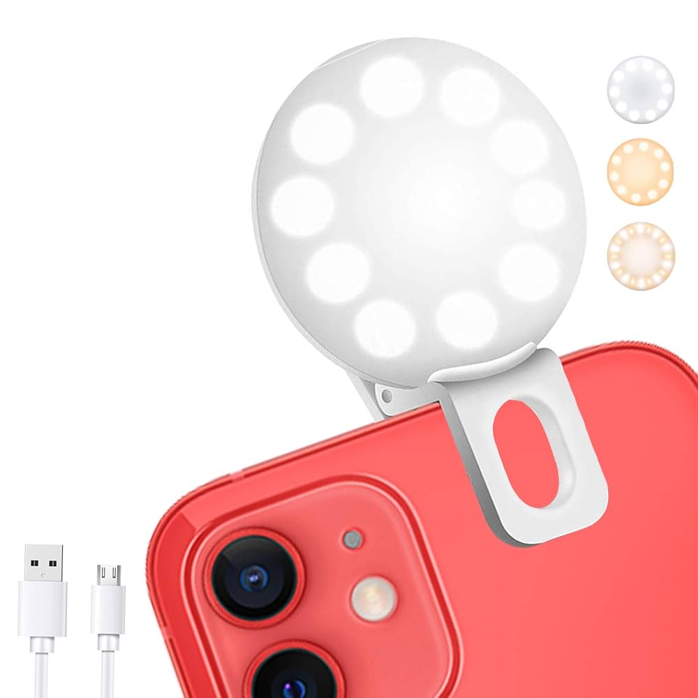 Amazon.co.jp: Sansent ミニリングライト 小型クリップオン