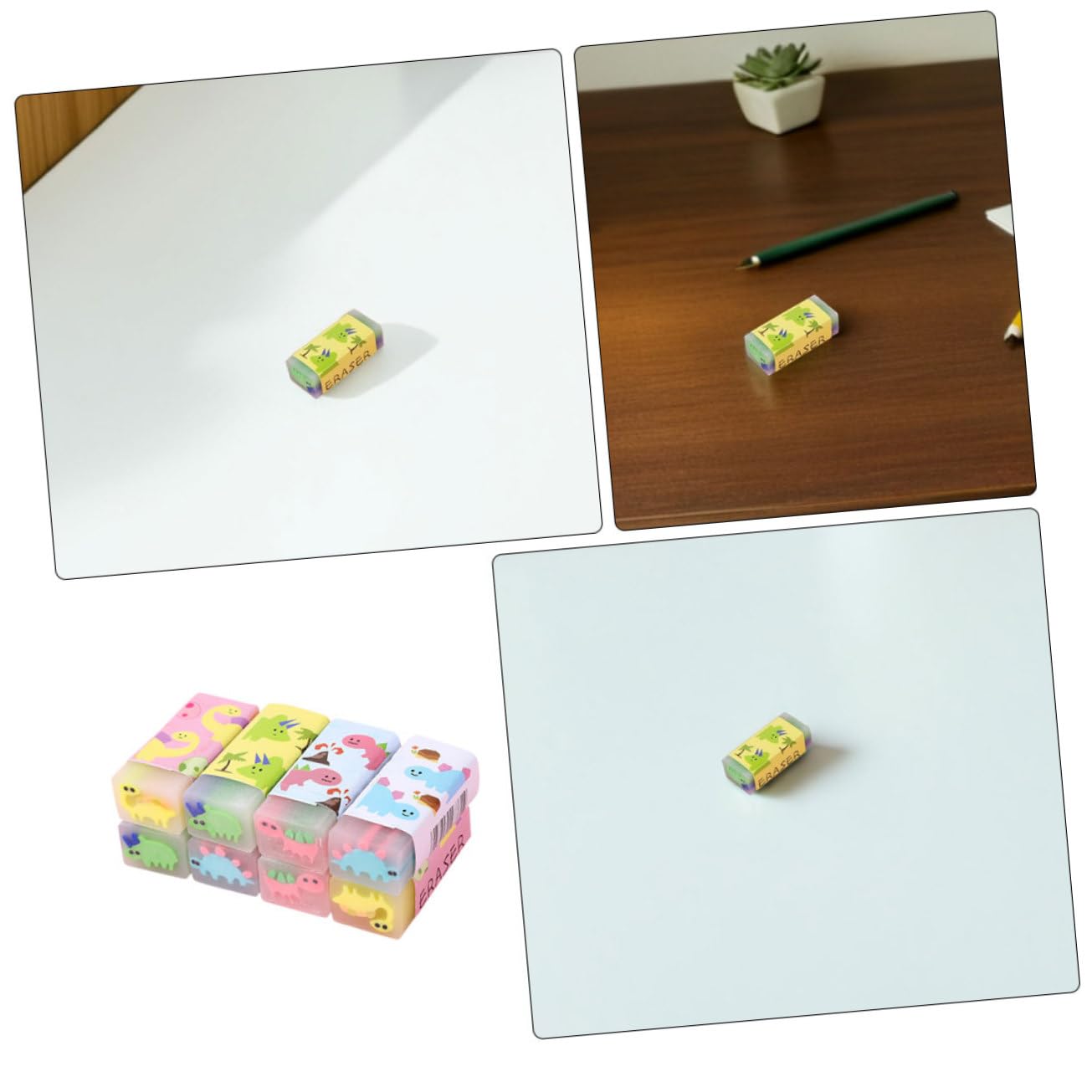 Gomme da Cancellare Dinosauro 32 Pezzi in Pvc per Studenti | Cose per Scuola Kawaii, Cartoleria Cute, Festa Scuola Decor, Giocattoli di Dinosauro di Cancelleria Stile Casuale
