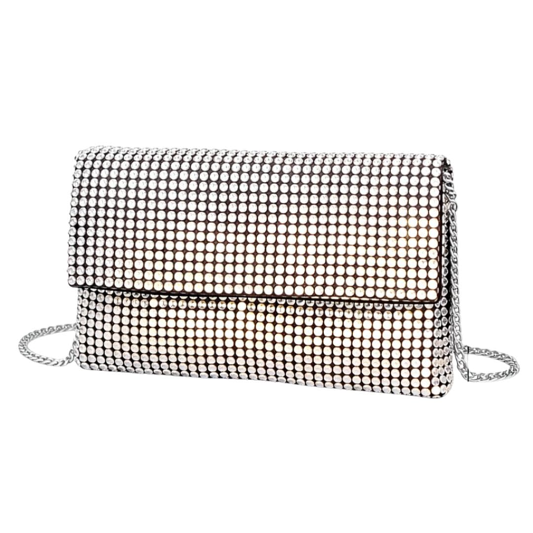 "Women's Rhinestone Crystal Evening Clutch Bag - Sparkling Glitter Handbag with Shiny Shoulder Strap - Elegant Tote for Special Occasions-image-6