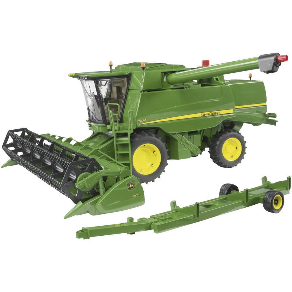 bruder - 02132 - John Deere Combine T670i - 1:16 Vehículo, Granja, Agricultura, Tractor, Bulldog, Cosechadora, Trabajo de campo | Cosechadora para granja, agricultura, juguete a partir de 4 años, escala 1:16