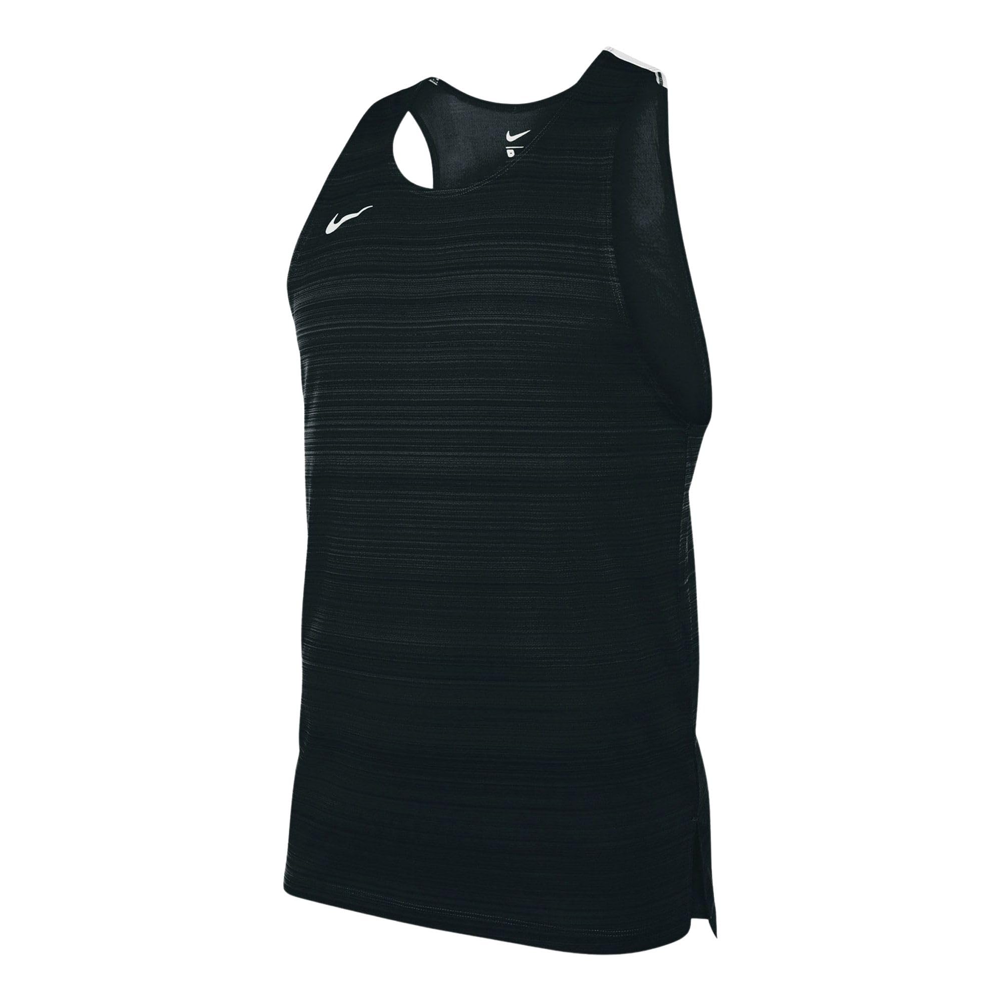 NIKE Baby - Jungen Mens Track & Field Dry Miler Singlet Black T-Shirt, Schwarz, M EU