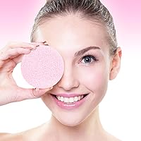 Vista 5 de 120 esponjas faciales comprimidas, esponja limpiadora facial, almohadillas de esponja para eliminación de maquillaje, esponja redonda exfoliante