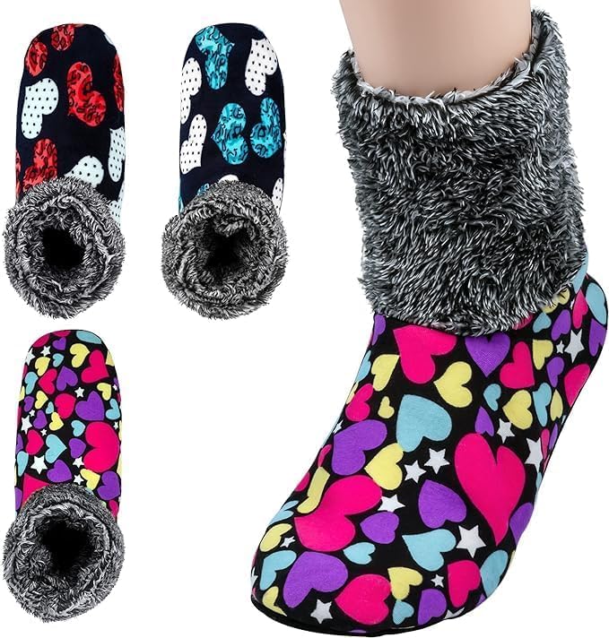 GY impex Winter Warm Casual Socks Cold Weather Thick Socks Anti-skid Slipper Socks Floor for Women Girls (Multicolor) (Pack Of 01)(Free Size) 3