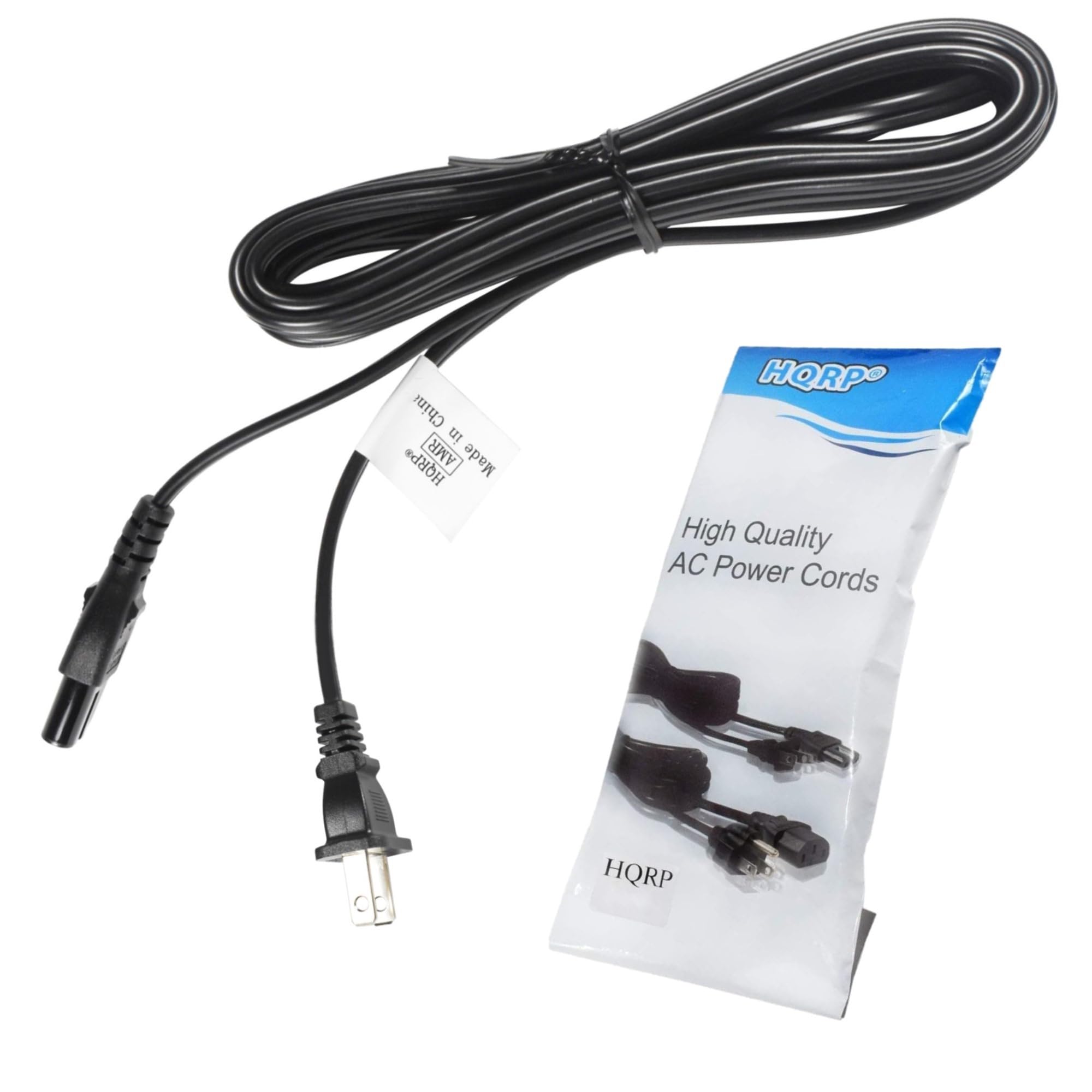 HQRP AC Power Cord Compatible with Viore LC24VF56WT LC24VF60 LC24VF70 LC24VXF60PB LC26VF56 LC32VF56 HDTV TV LCD LED Plasma DLP Mains Cable, UL Listed