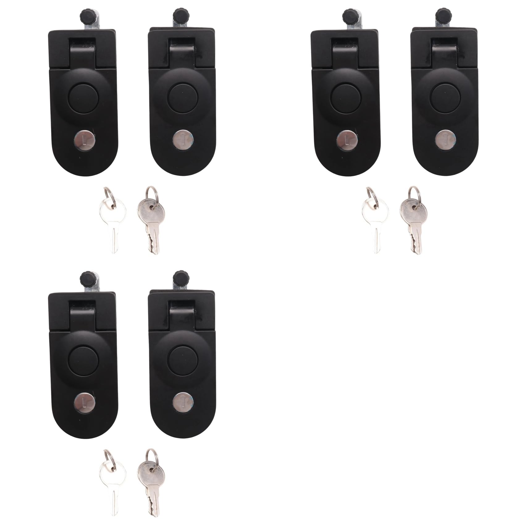 Jnchdghwa Black 6X Compression Latches, Metal Flush Mount Trigger, Adjustable Lever Replacement Compression For Trailers