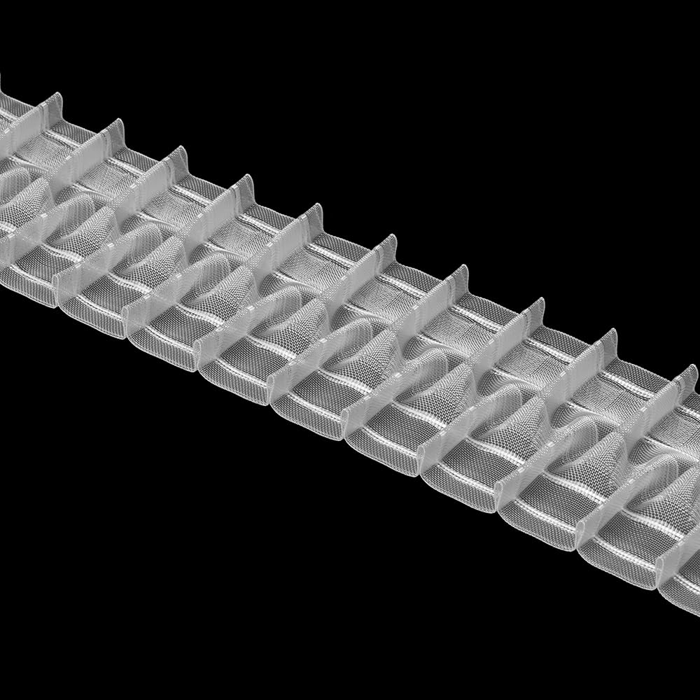 Oz-Is Dar Tekstil Gardinenband 50 Meter Wellenfalten 80 mm, Universell, mit Querfaden, 100% Polyester, Transparent Faltenband zum Annähen für Vorhänge und Gardinen 3948MP