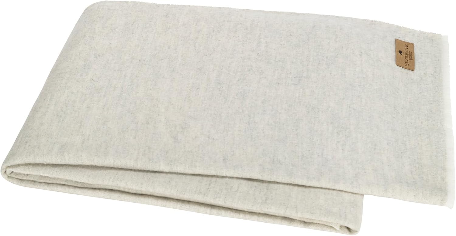 Lands Downunder All-Season, Luxury Silver Birch Aspen Peaks Throw – Reversible Soft Woven Throw with Eyelash Fringe – Made in Italy – 51”W x 67”L – Incredibly Soft & Cozy – Perfect for Gifting