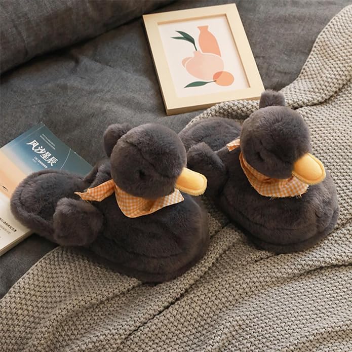 Duck Slippers - Plush Yellow Duck Feet Slippers for Women & Men2