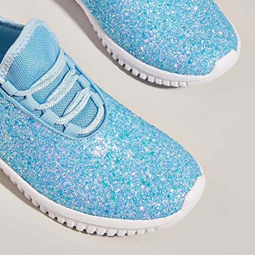 Image of K KIP WOK Fashion Glitter Sneakers for Womens Silp On Running Shoes Lightweigt Tennis Walking Sneakers