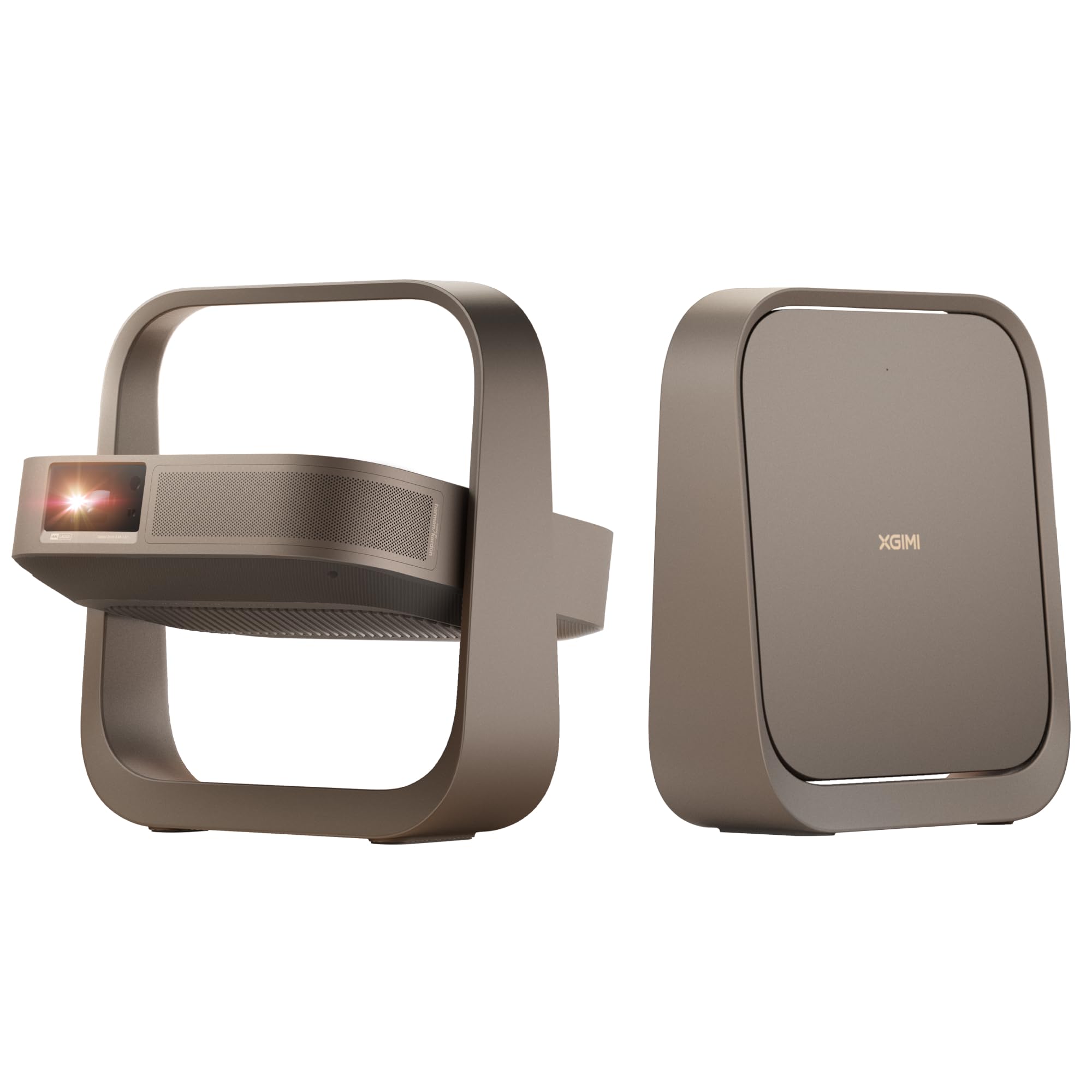 XGIMI Elfin Flip 4K Proiettore Portatile, RGB Laser Triple, 1600 ISO Lumen | 4K UHD Nativo, Netflix e Google TV, Zoom Ottico 0.98-1.3:1, Auto Focus & Keystone, Harman Kardon, Home Cinema, Casa & Outdoor