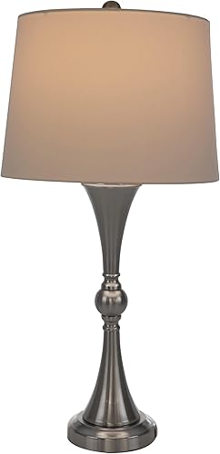 Miniatura 10 de Lavish Home Juego de 2 lámparas de mesa  Lámparas con puertos de carga USB, control táctil y bombillas LED  para decoración de sala de estar,