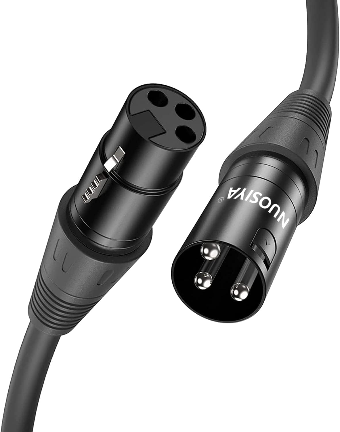 1M XLR Cable, 2 Pack 50ft Balanced Microphone XLR Male to Female Extension Cable Jack Extender Cord for Studio Recorder, Mic, Mixer, Speaker System, Phantom Power