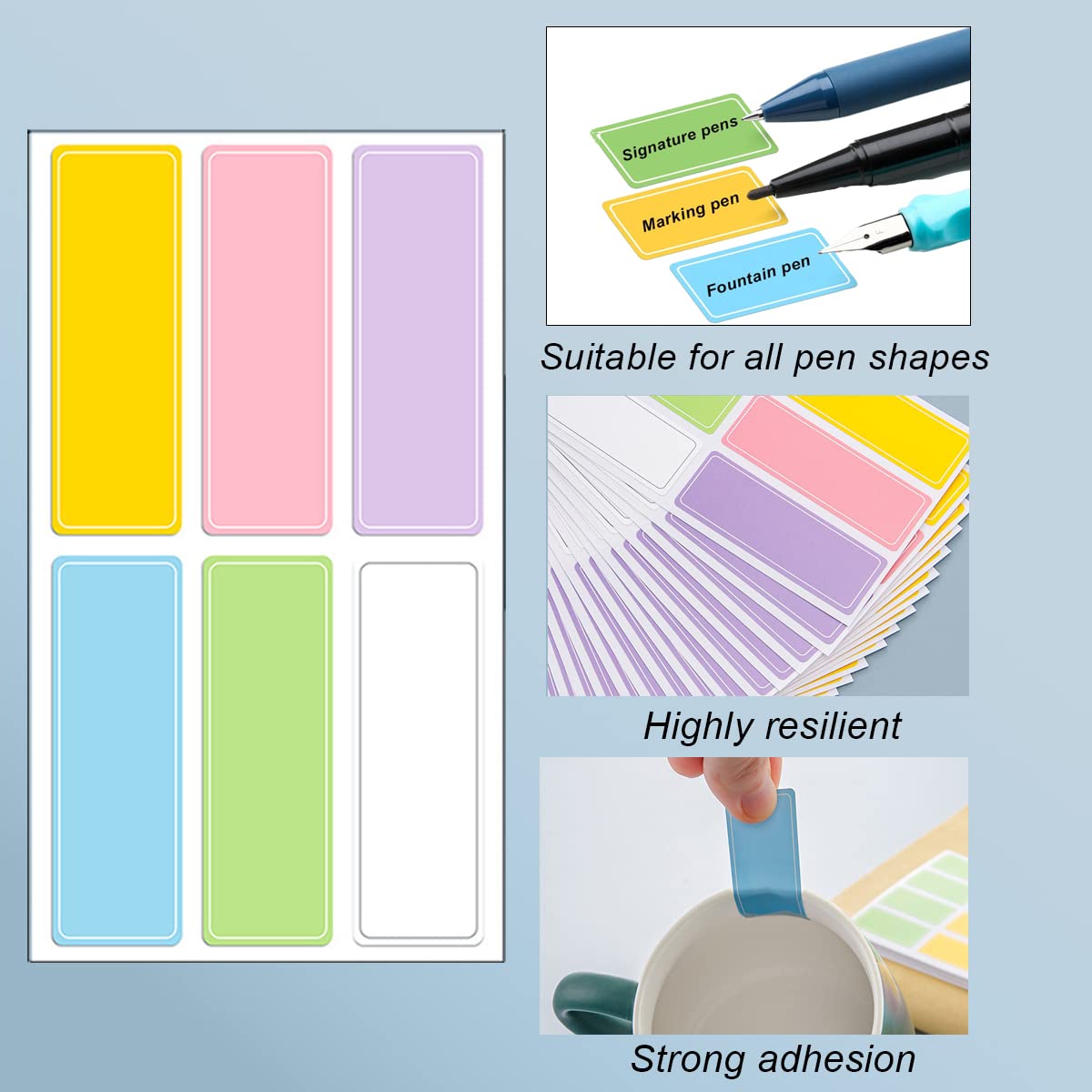 1000 Marque-pages Adhésifs TingDongWei - Notes Repositionnables En PET - 5 Couleurs Pour Classeurs Et Livres