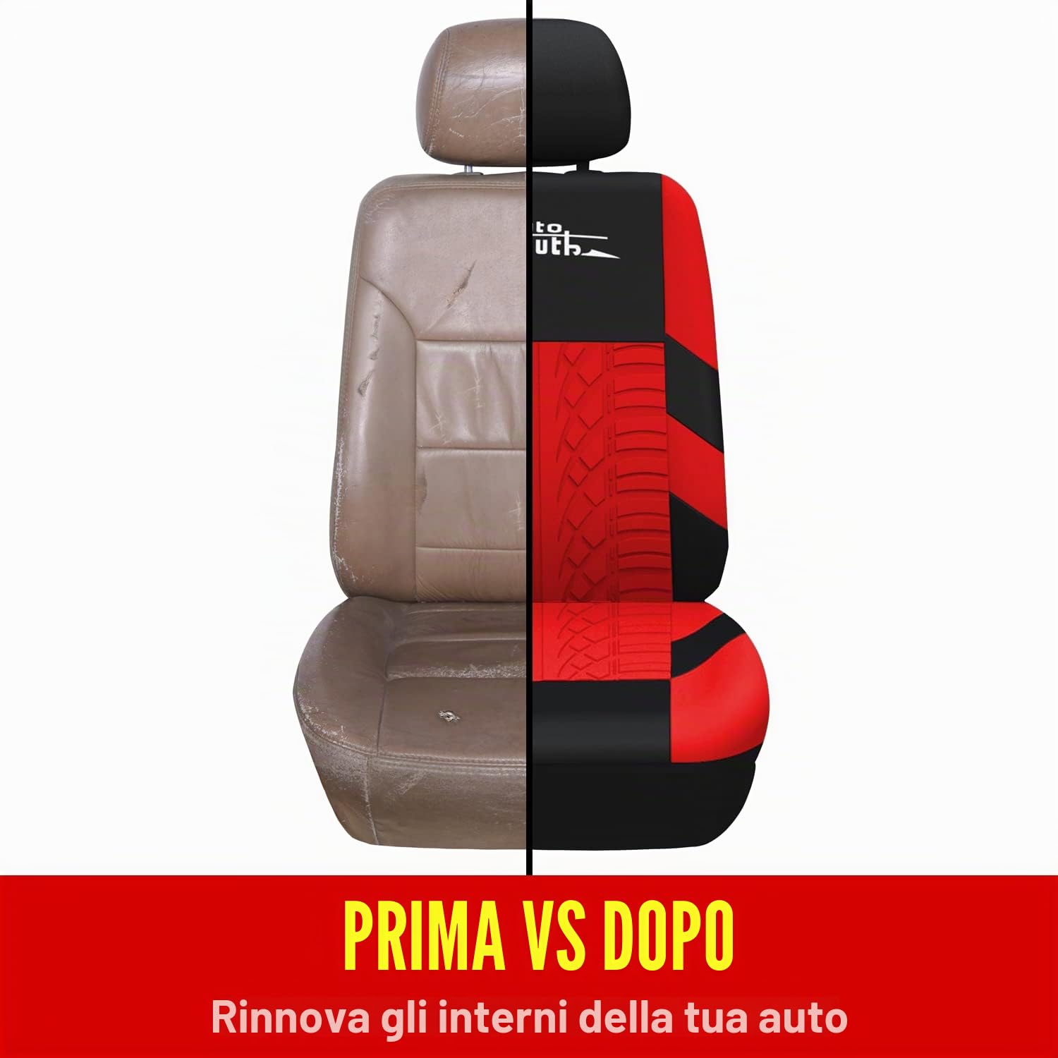 AUTOYOUTH ricamo pneumatico Lines coprisedili per auto piatto panno in tessuto, due tonalità colori trendy accessori auto universale adatto per la maggior parte per auto, SUV, camion