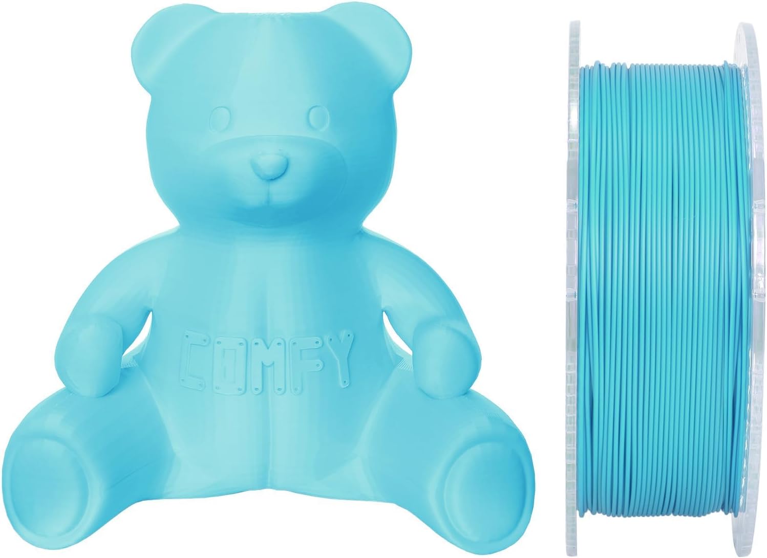 Certified Food Grade PLA+ 3D Printer Filament - CARBON by Comfy Materials - Lab Tested FDA Compliant Food Safe, 1.75mm, 1kg, Accuracy: +/- 0.02 (Matte Ice Blue)