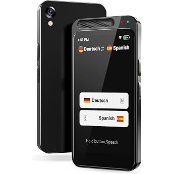 Z6S Language Translator Device Two-Way Smart Voice Translator Photo Pocket Translator in Real Time 150 Supported Languages Online/Offline Language Translator for Business Learning Travel