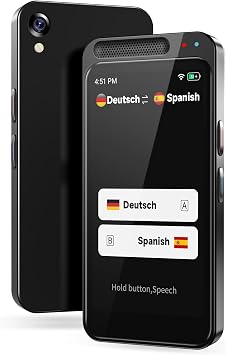 Voice Translator Device Two-Way Smart Voice Translator Photo Pocket Translator in Real Time 150 Supported Languages Online/Offline Language Translator for Business Learning Travel