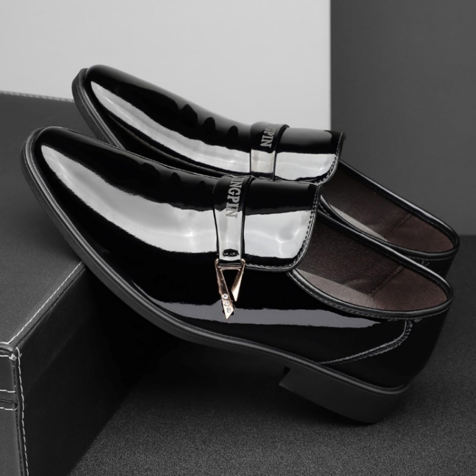 Hixingo Zapatos de Vestir Hombre Piel