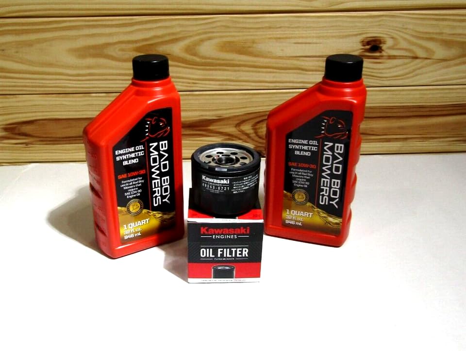 Pro Parts Place, PPP Bad Boy Engine Oil Change Kit for all Bad boy Mowers with Kawasaki MZ ZT Avenger