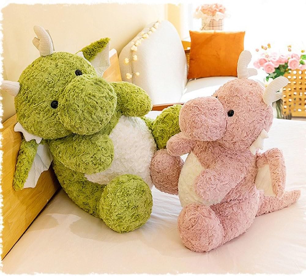 YUKOUQIAN Dragon Stuffed Animal Cute Dragon Plush Toy for Girls Boys 7.8 inch (jiaolong lvse)