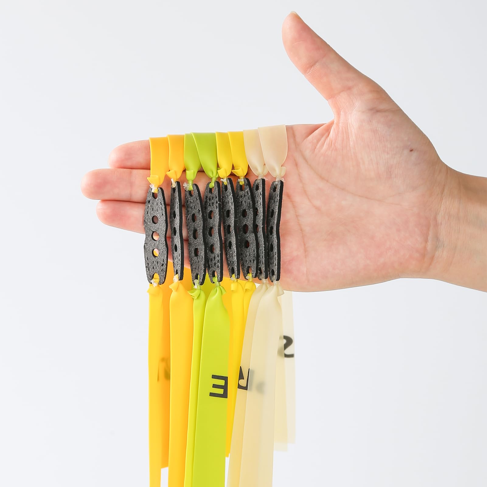 Set di 20 fasce di ricambio resistenti per fionde piatte 25-15 in lattice elastico, 0,5-0,7 mm, catapulta all'aperto, caccia professionale