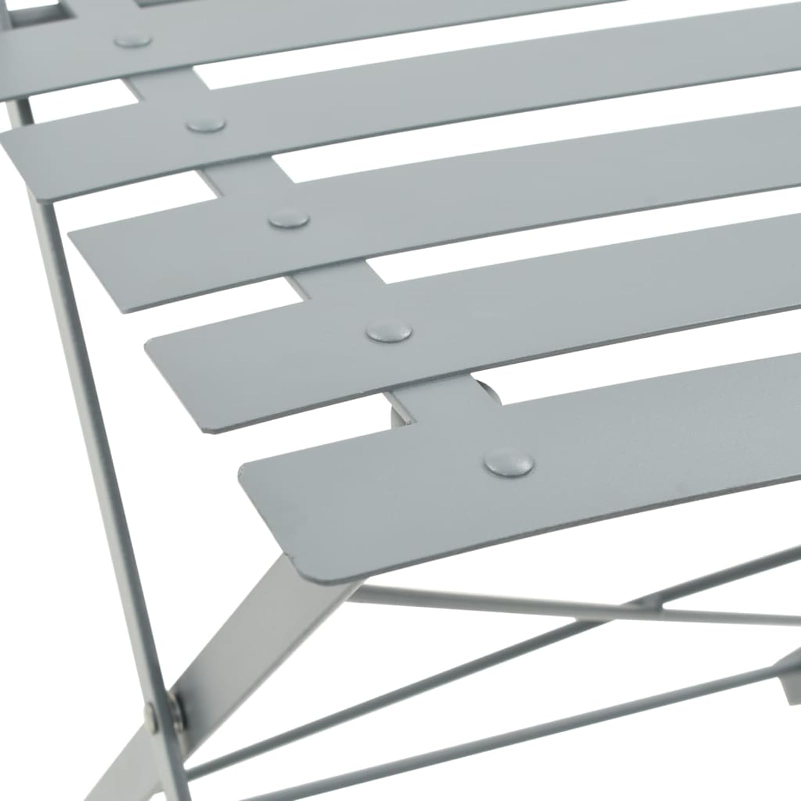 Gecheer Set da bistrot, 3 pezzi, in acciaio grigio, for esterno